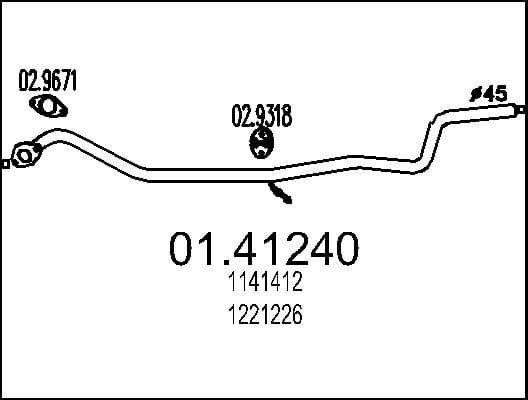 Exhaust Pipe 01.41240