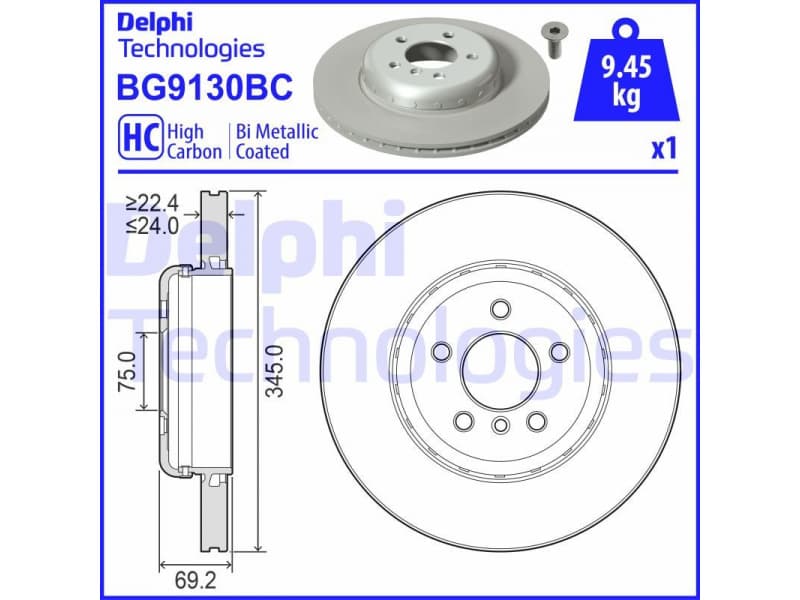 Brake Disc BG9130BC