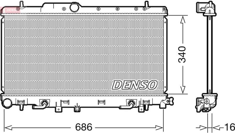 Radiator, engine cooling DRM36018