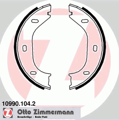 Brake Shoe Set, parking brake 10990.104.2