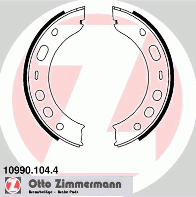 Brake Shoe Set, parking brake 10990.104.4