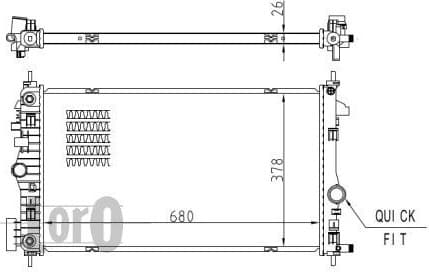 Radiator, engine cooling LORO 037-017-0090-B - image 2