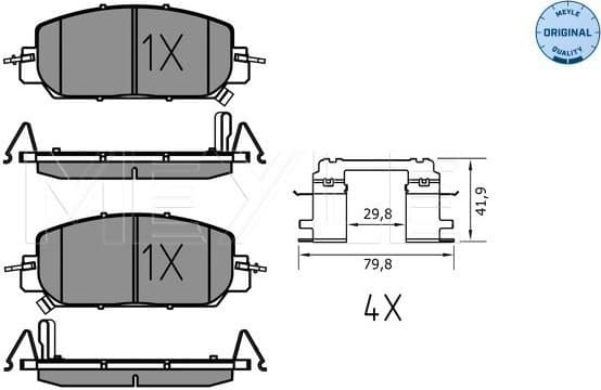 Brake Pad Set, disc brake MEYLE-ORIGINAL: True to OE. 025 227 9717