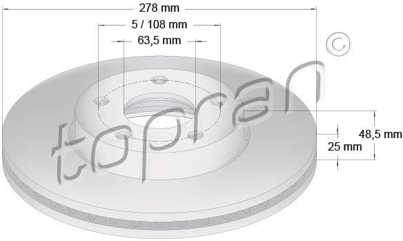Brake Disc COATED 304 728