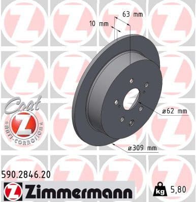 Brake Disc COAT Z 590.2846.20