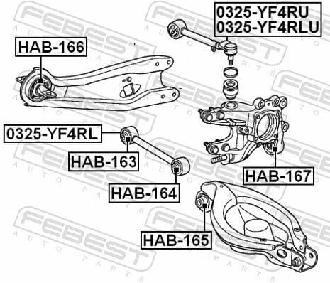 Mounting, control/trailing arm HAB-164 - image 2