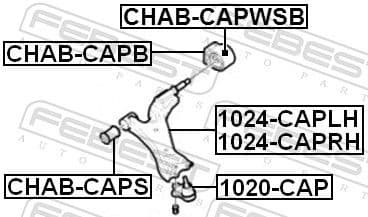 Control/Trailing Arm, wheel suspension 1024-CAPLH - image 2