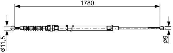 Cable Pull, parking brake 1 987 482 458