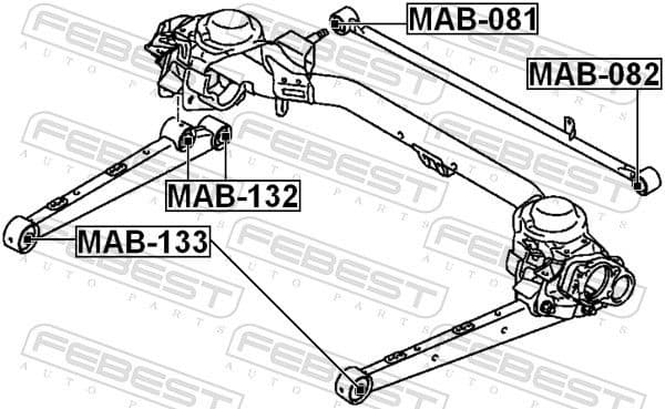 Mounting, control/trailing arm MAB-133 - image 2