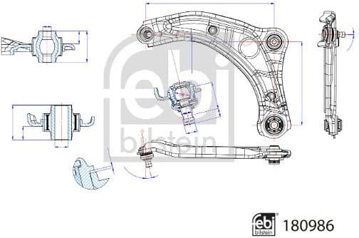 Control/Trailing Arm, wheel suspension 180986 - image 2