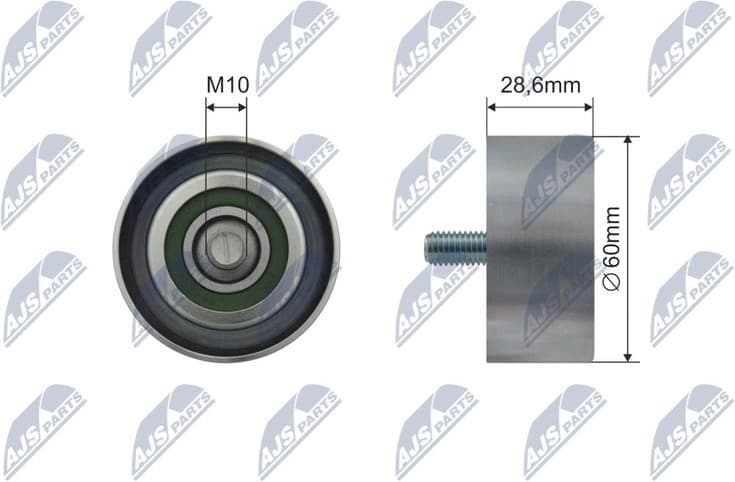 Deflection/Guide Pulley, V-ribbed belt RNK-HY-521