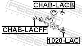 Mounting, control/trailing arm CHAB-LACFF - image 2