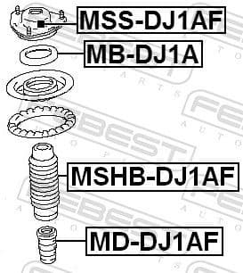 Suspension Strut Support Mount MSS-DJ1AF - image 2