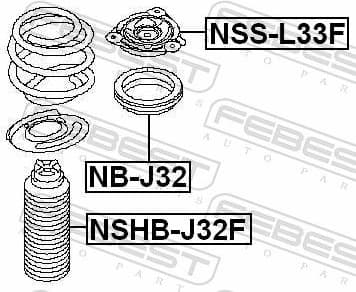 Suspension Strut Support Mount NSS-L33F - image 2