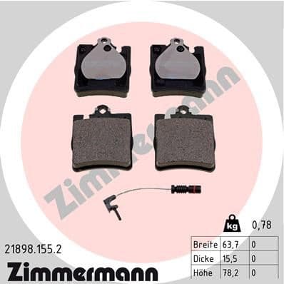 Brake Pad Set, disc brake 21898.155.2