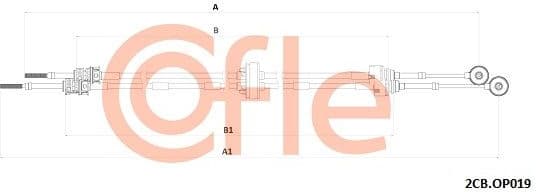 Cable Pull, manual transmission 92.2CB.OP019