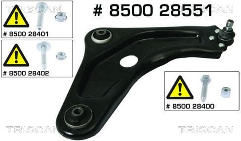 Control/Trailing Arm, wheel suspension 8500 28551