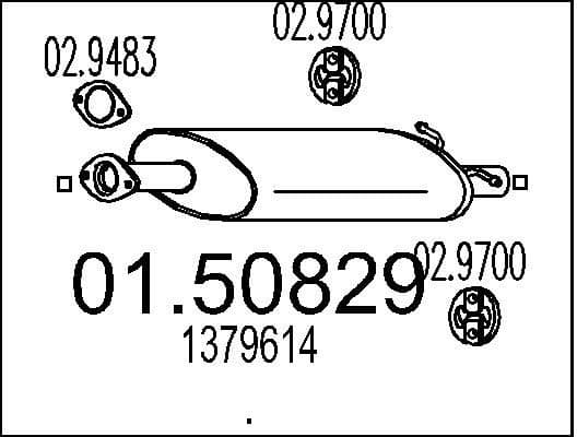Centre Muffler 01.50829
