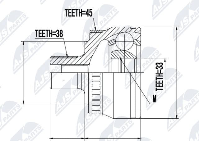 Joint Kit, drive shaft NPZ-AU-046