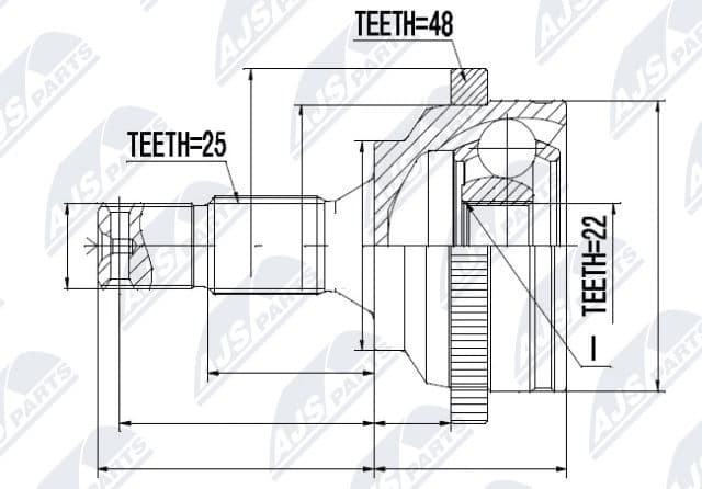 Joint Kit, drive shaft NPZ-CT-016