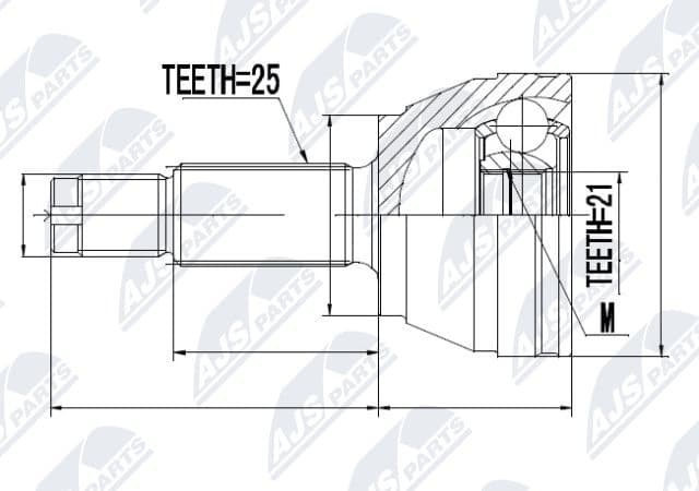 Joint Kit, drive shaft NPZ-FR-014