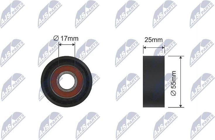 Tensioner Pulley, V-ribbed belt RNK-CT-009