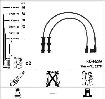 Ignition Cable Kit RC-FE39