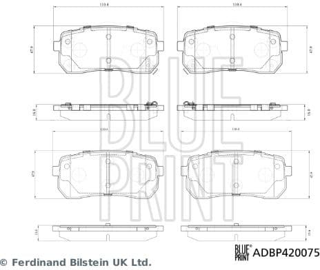 Brake Pad Set, disc brake ADBP420075 - image 2