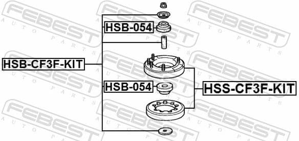 Mounting Kit, shock absorber HSB-CF3F-KIT - image 2