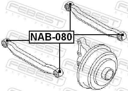 Mounting, control/trailing arm NAB-080 - image 2
