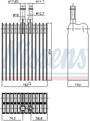 Evaporator, air conditioning 92378
