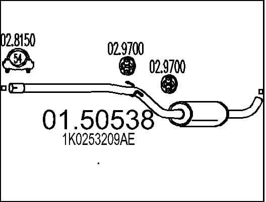 Centre Muffler 01.50538