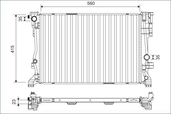 Radiator, engine cooling 701158