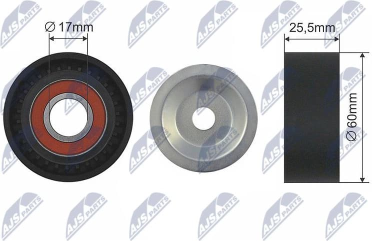 Tensioner Pulley, V-ribbed belt RNK-PL-010