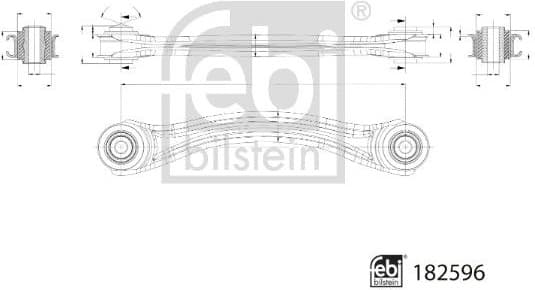 Control/Trailing Arm, wheel suspension 182596