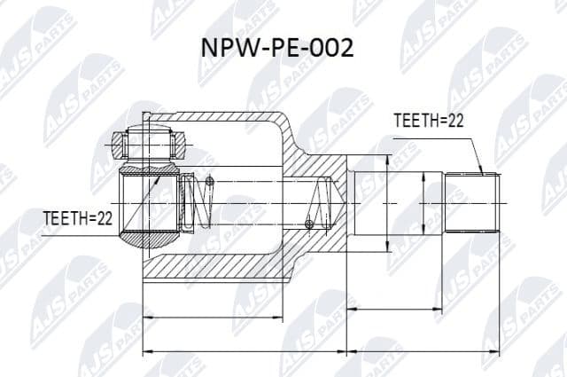 Joint Kit, drive shaft NPW-PE-002
