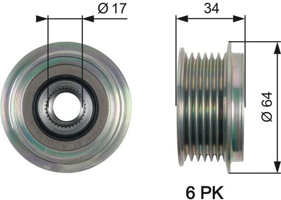 Alternator Freewheel Clutch DriveAlign™ OAP7167