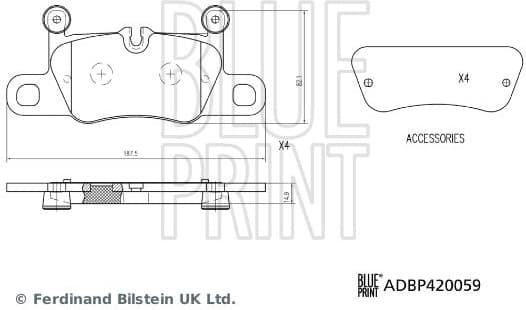 Brake Pad Set, disc brake ADBP420059 - image 2