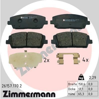 Brake Pad Set, disc brake 26157.170.2