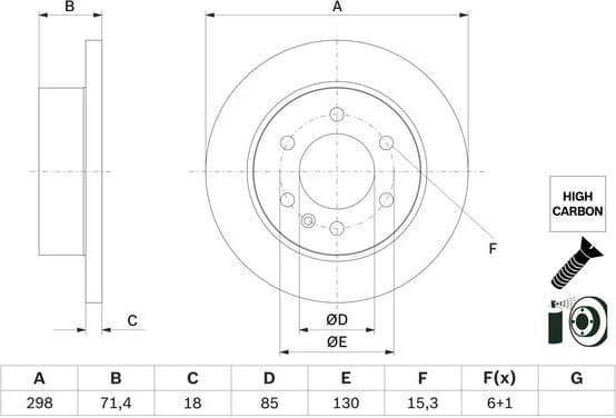 Brake Disc 0 986 479 H06