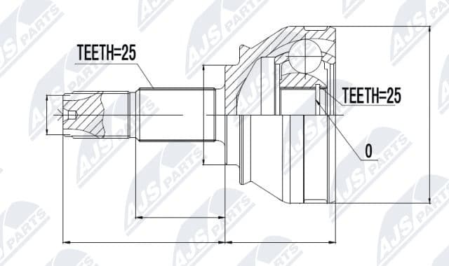 Joint Kit, drive shaft NPZ-FT-034