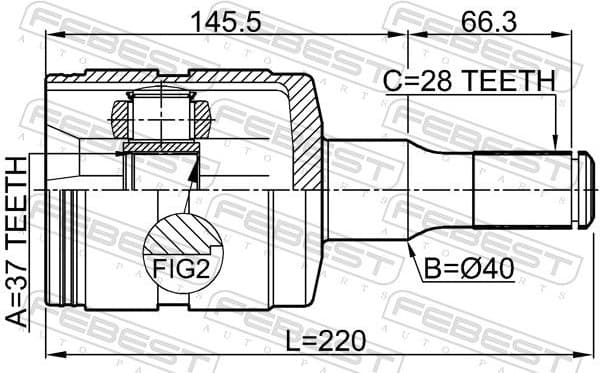 Joint Kit, drive shaft 3611-H3 - image 2