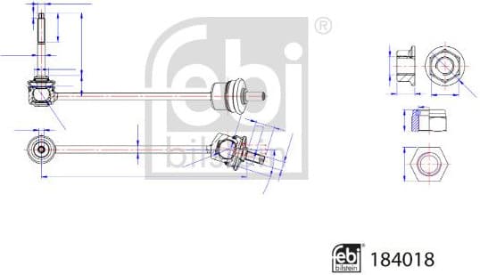 Link/Coupling Rod, stabiliser bar 184018