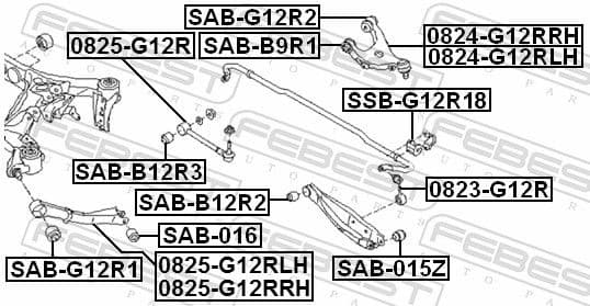 Mounting, stabiliser bar SSB-G12R18 - image 2