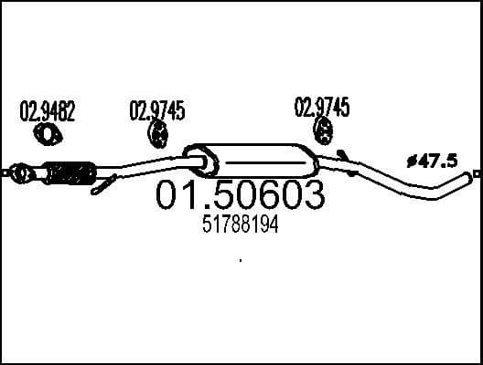 Centre Muffler 01.50603