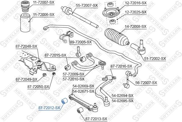 Mounting, control/trailing arm 87-72012-SX - image 2