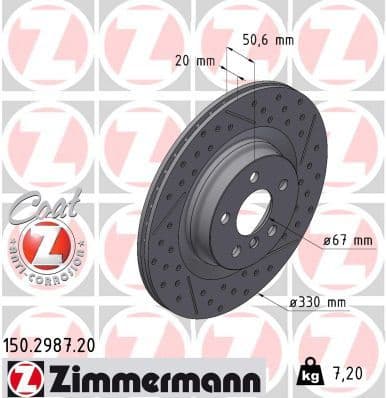 Brake Disc COAT Z 150.2987.20
