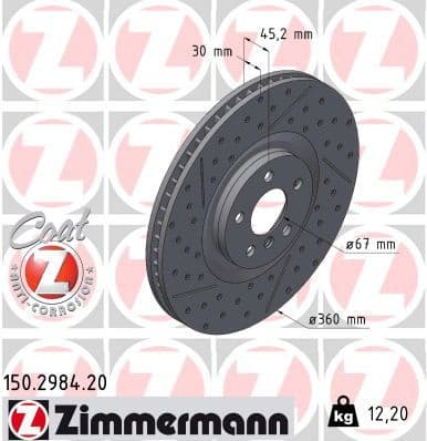 Brake Disc COAT Z 150.2984.20
