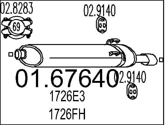 Rear Muffler 01.67640