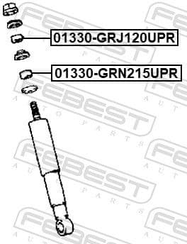Bush, shock absorber 01330-GRJ120UPR - image 2